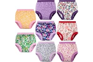BIG ELEPHANT 8-Pack Toddler Potty Training Pants, Cotton Toilet Training Underwear for Boys and Girls12 Months - 5 Years