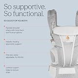 Ergobaby Omni Breeze Carrier Pearl Grey 4 Positions Breathable SoftFlex Mesh view 4