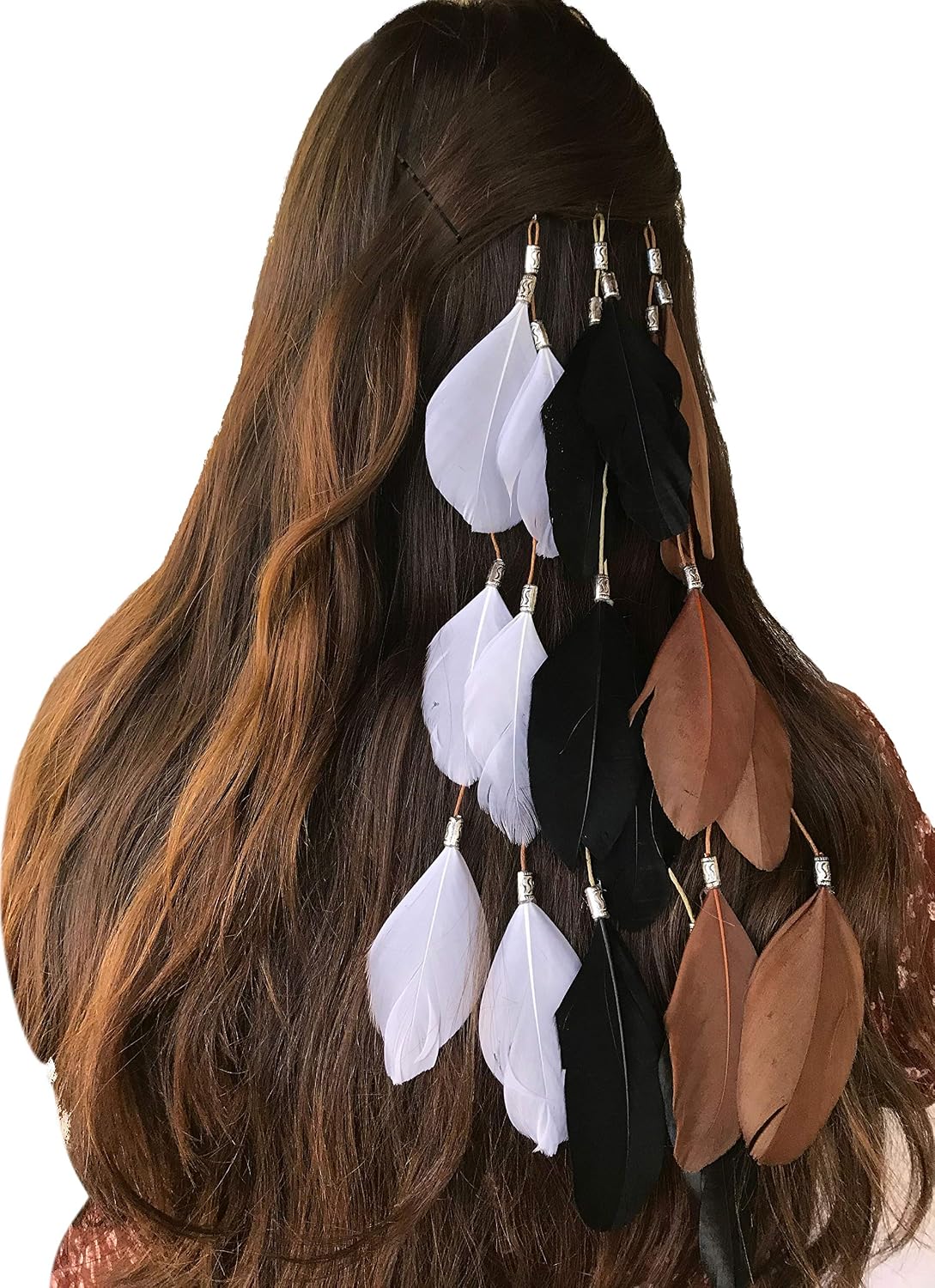 Amazon Com Feather Hair Clips Long Hippie Boho Indian