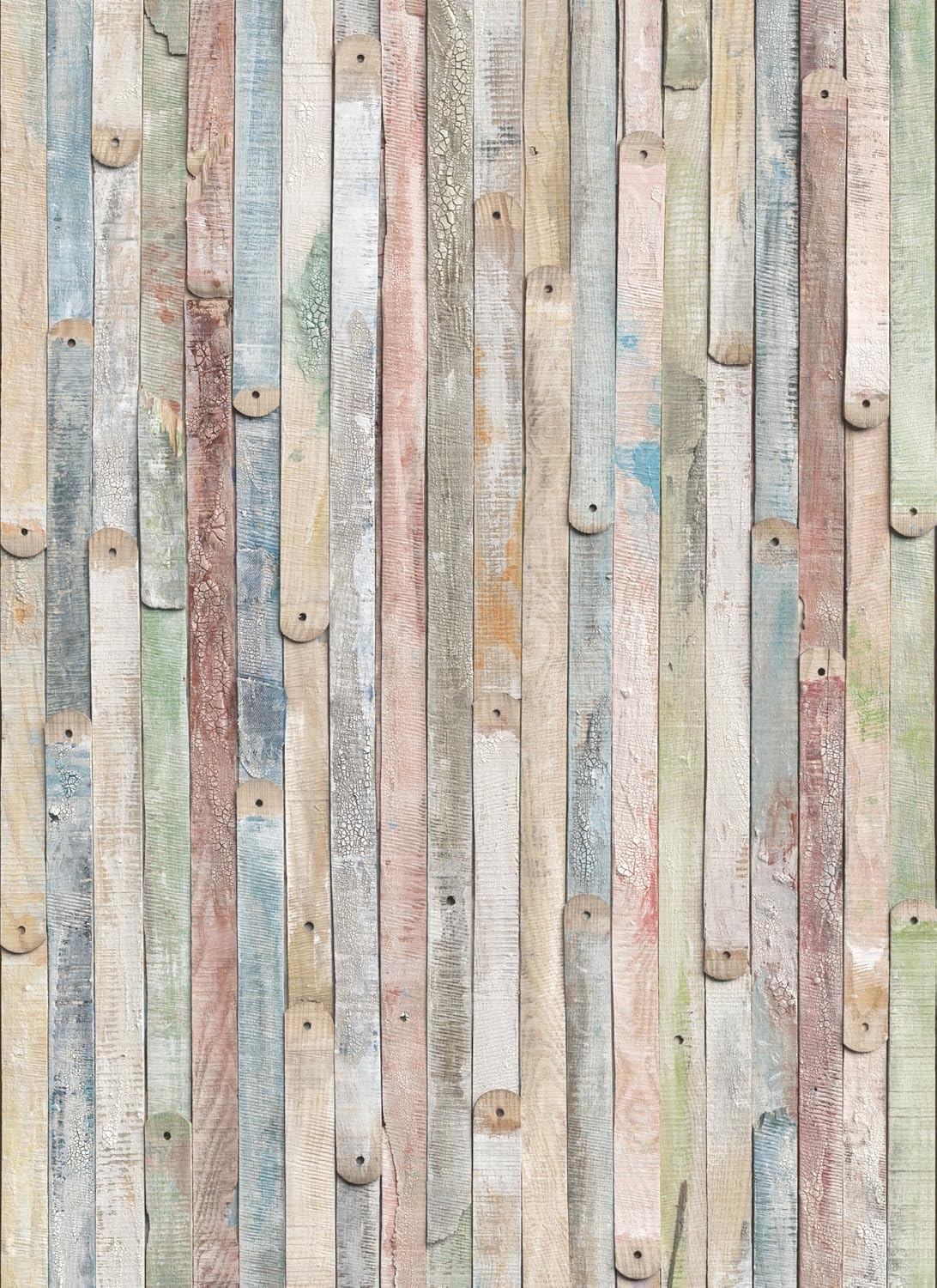 Komar 4-910 184 x 254 cm Vintage Wood Textured Mural Wallpaper - Neutral (4-Piece) - Image 3