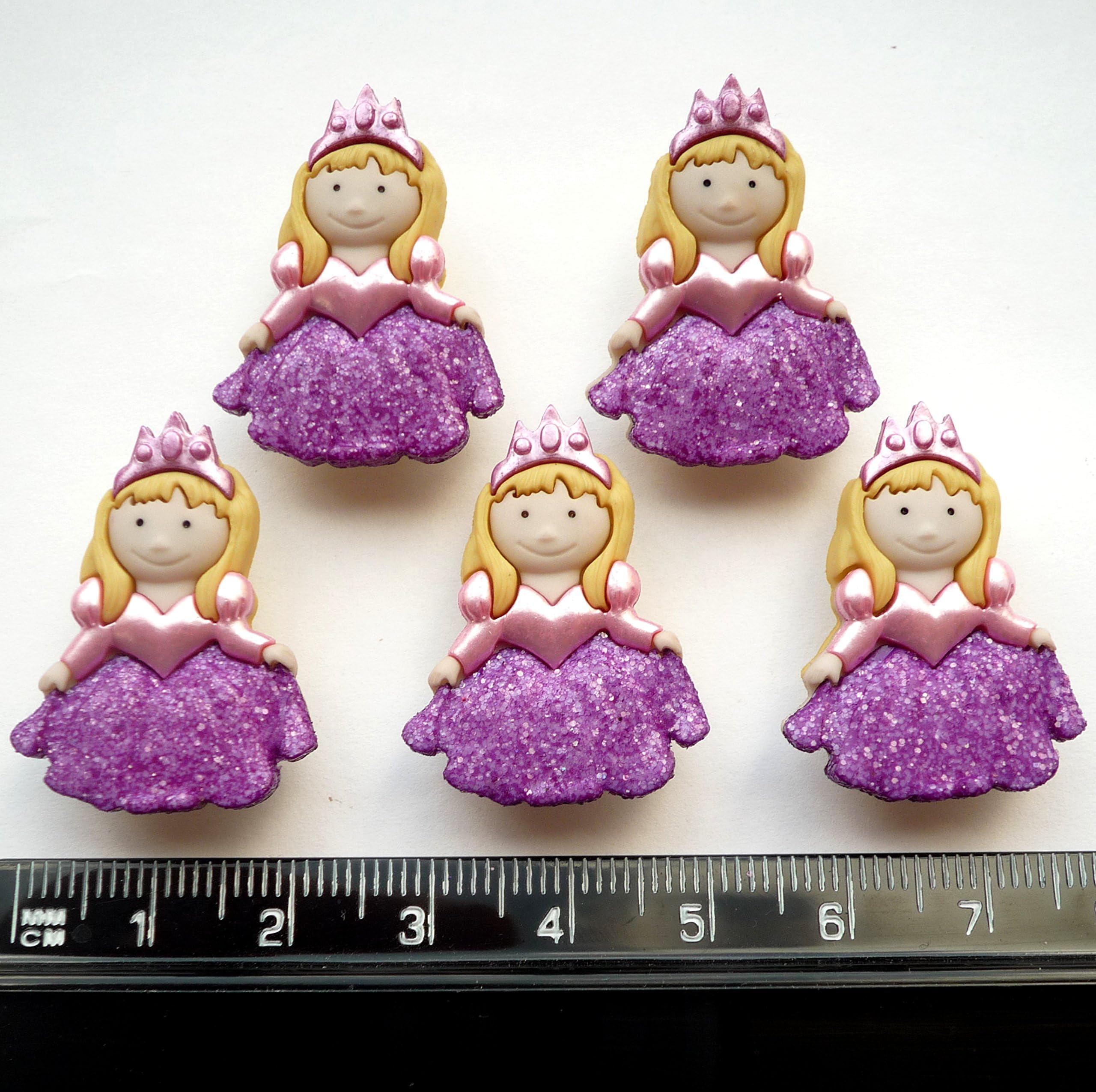 Fairytale Princess - 5 Novelty Craft Buttons & Embellishments by Dress It Up