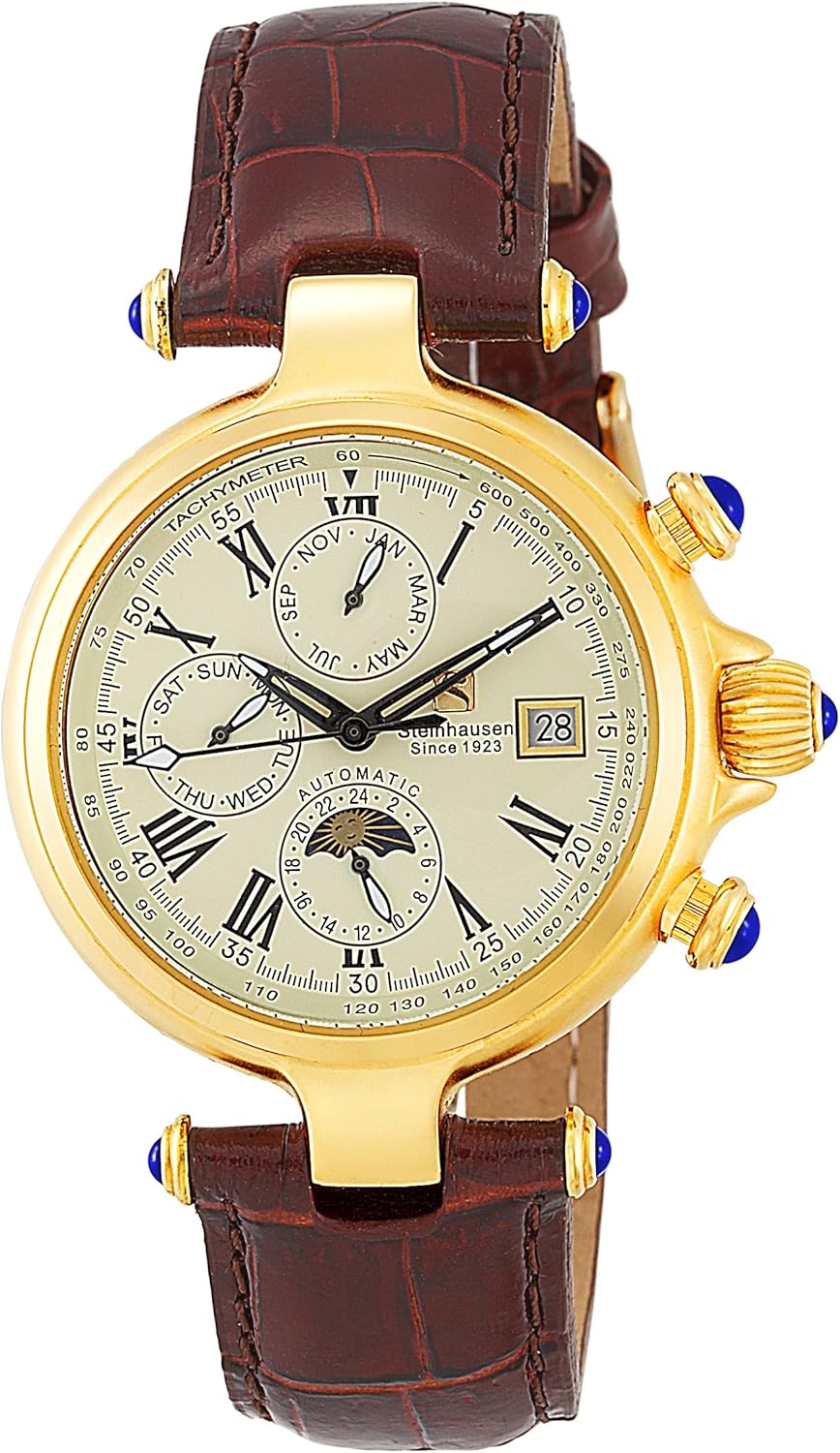 Steinhausen Men's TW391G Classic Marquise Automatic Gold Watch Amazon