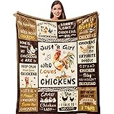 Qotuty Chicken Gifts for Women/Chicken Lovers, Chick Themed Gifts, Chick Lover/Lady/Mom Presents Throw Blanket 50"x60"