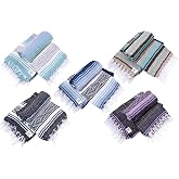 La Montana Bulk Falsa Mexican Blanket, 10 Pack, Assorted Popular | Authentic 74"x50" Yoga Blanket Woven in Mexico - Falsa Throw for Studio, Picnic, Camping, Beach, Saddle, Bed, Home Decor