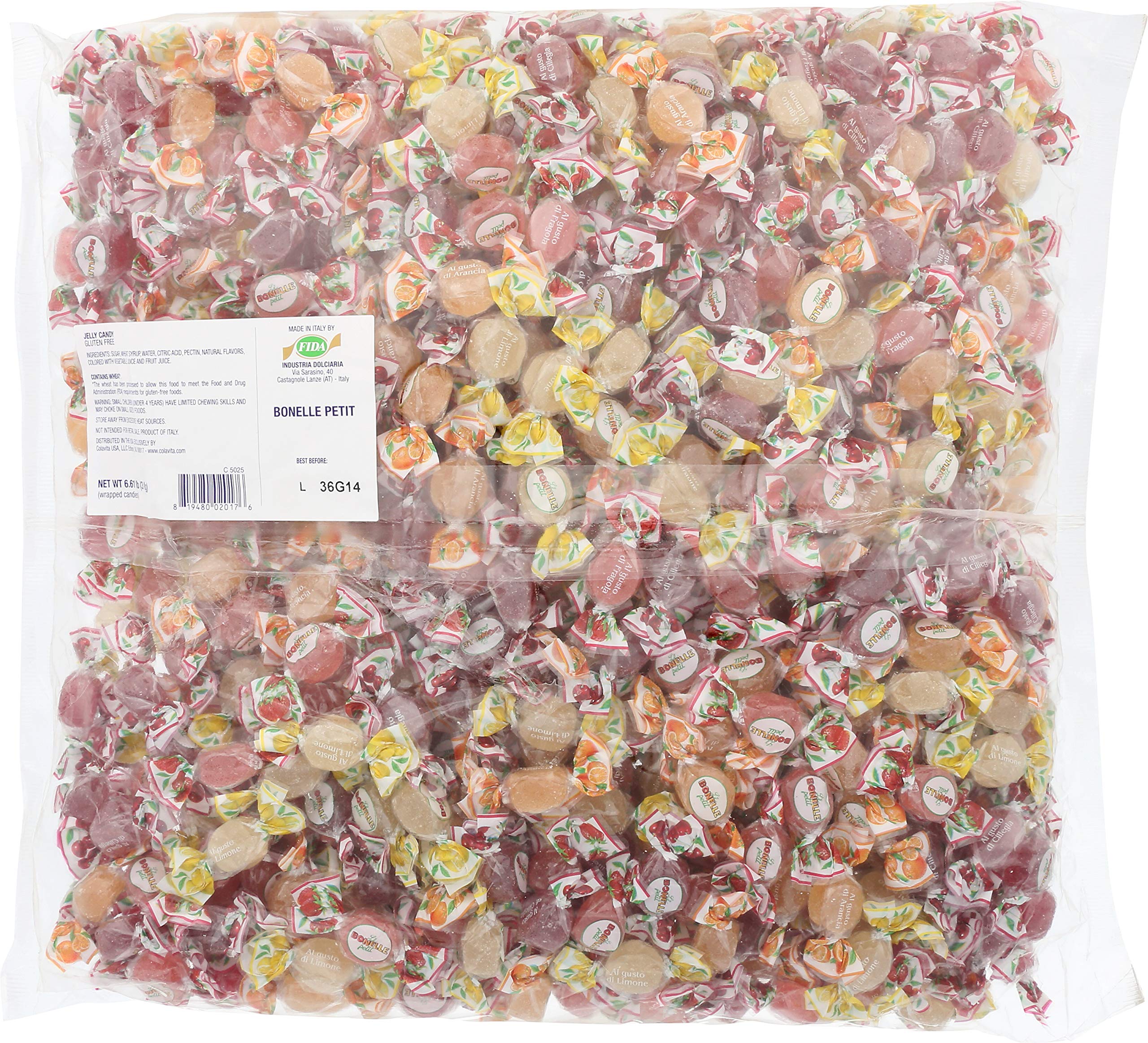 Mangini Candy Italian Fruit Gels, Gelee Assorted Fruit