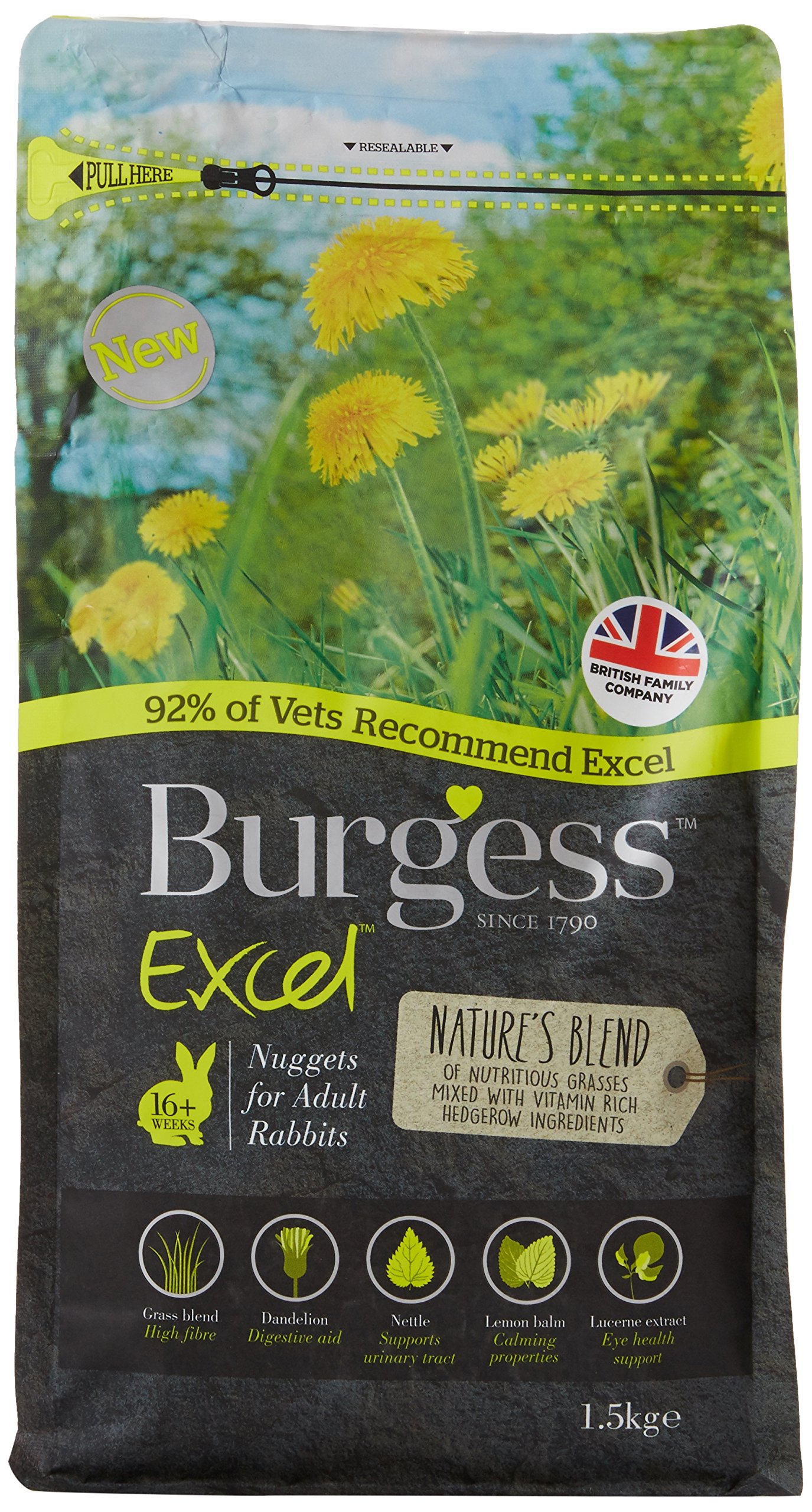 Burgess Excel Natures Blend Rabbit Food, 1.5 kg