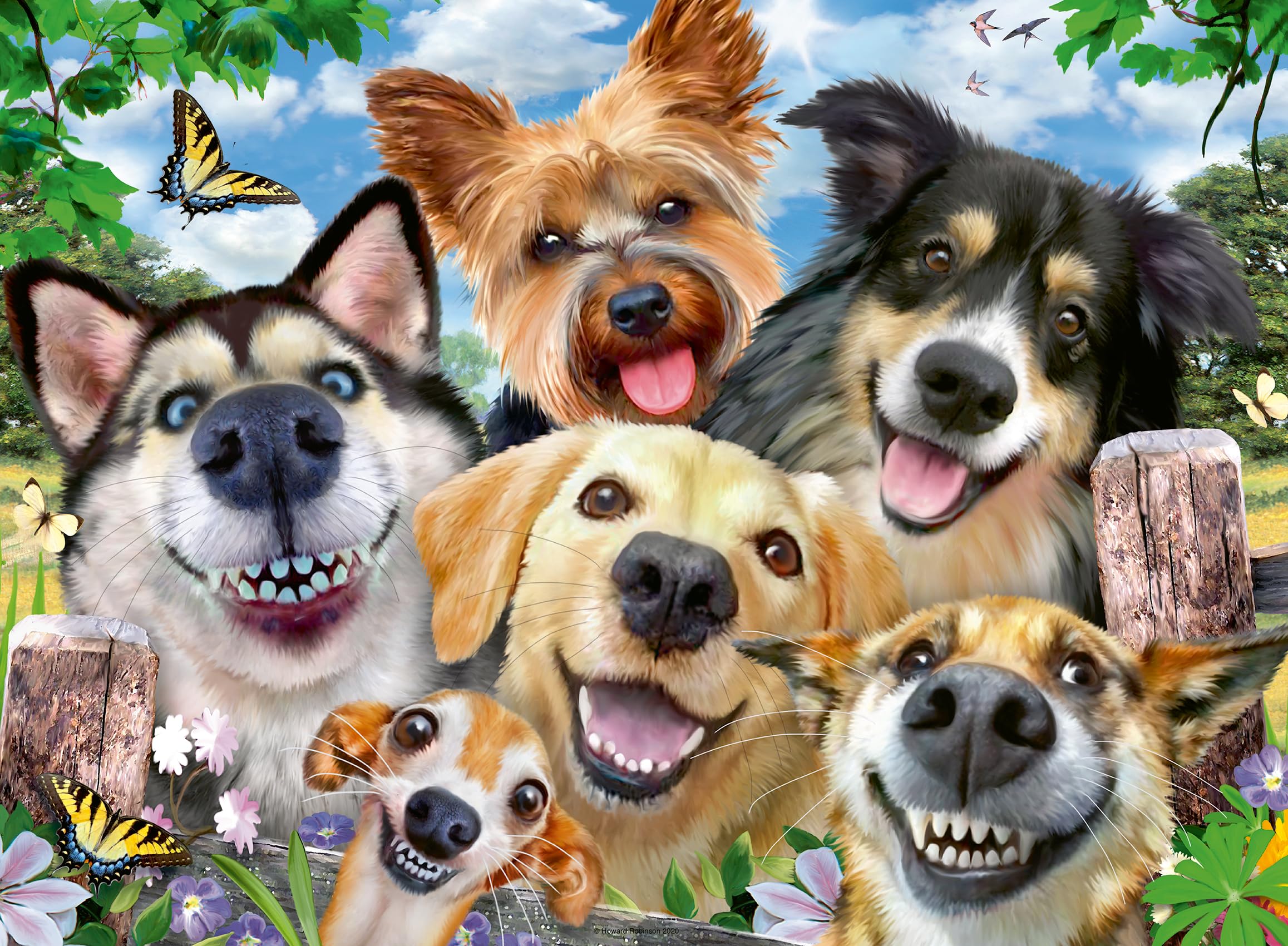 Ravensburger Selfies Dogs' Delight 500 Pieces Jigsaw Puzzle for Adults and Kids Age 10 Years Up