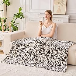 Edenleaf Leopard Print Blanket Fleece Throw Blanket