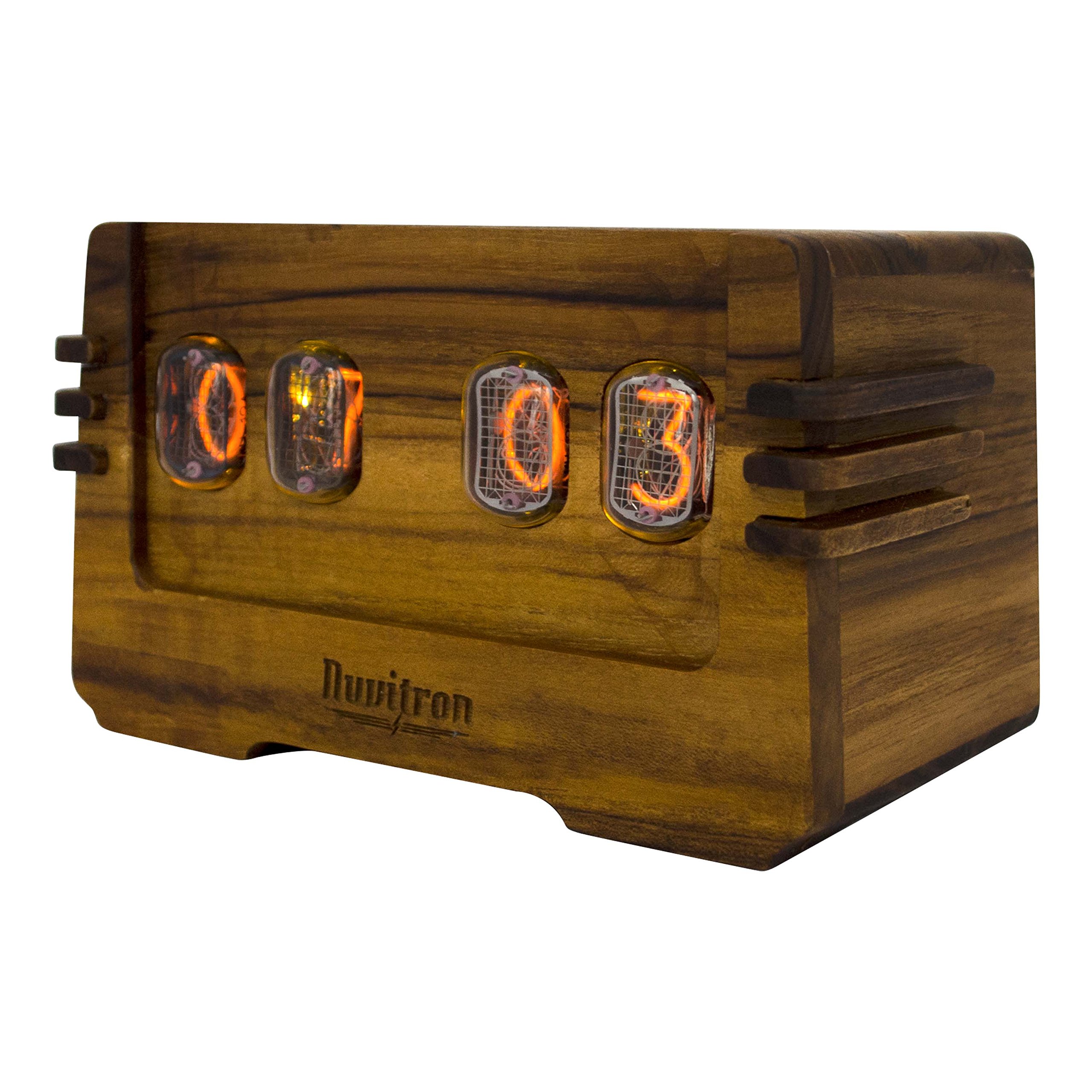 Buy The Unique Nixie Tube Clock Vacuum Tube Alarm Clock A Retro Wooden Desk Clock Unusual