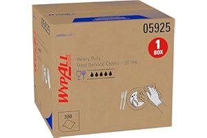 WypAll® CriticalClean™ Heavy Duty Foodservice Cloths (05925), Quarterfold Towels, White (300 Sheets/Box, 1 Box/Case, 300 Sheets/Case)