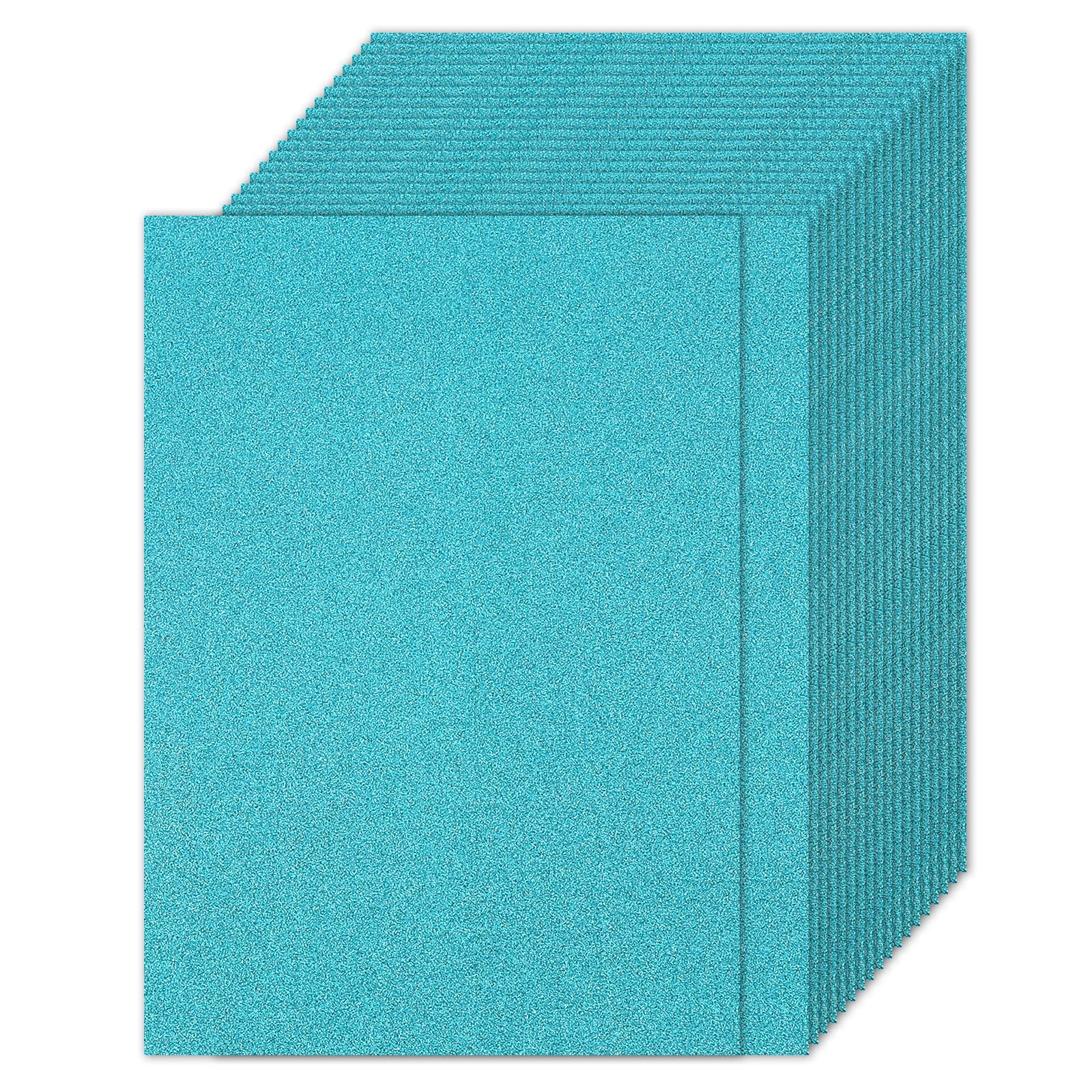 PATIKIL 40 Sheets Sky Blue Glitter Cardstock Paper, A4 (8.3x11.7 Inch), 250gsm, Premium Sparkly Paper for Scrapbook, Card Making, DIY Art Projects, Wedding Party