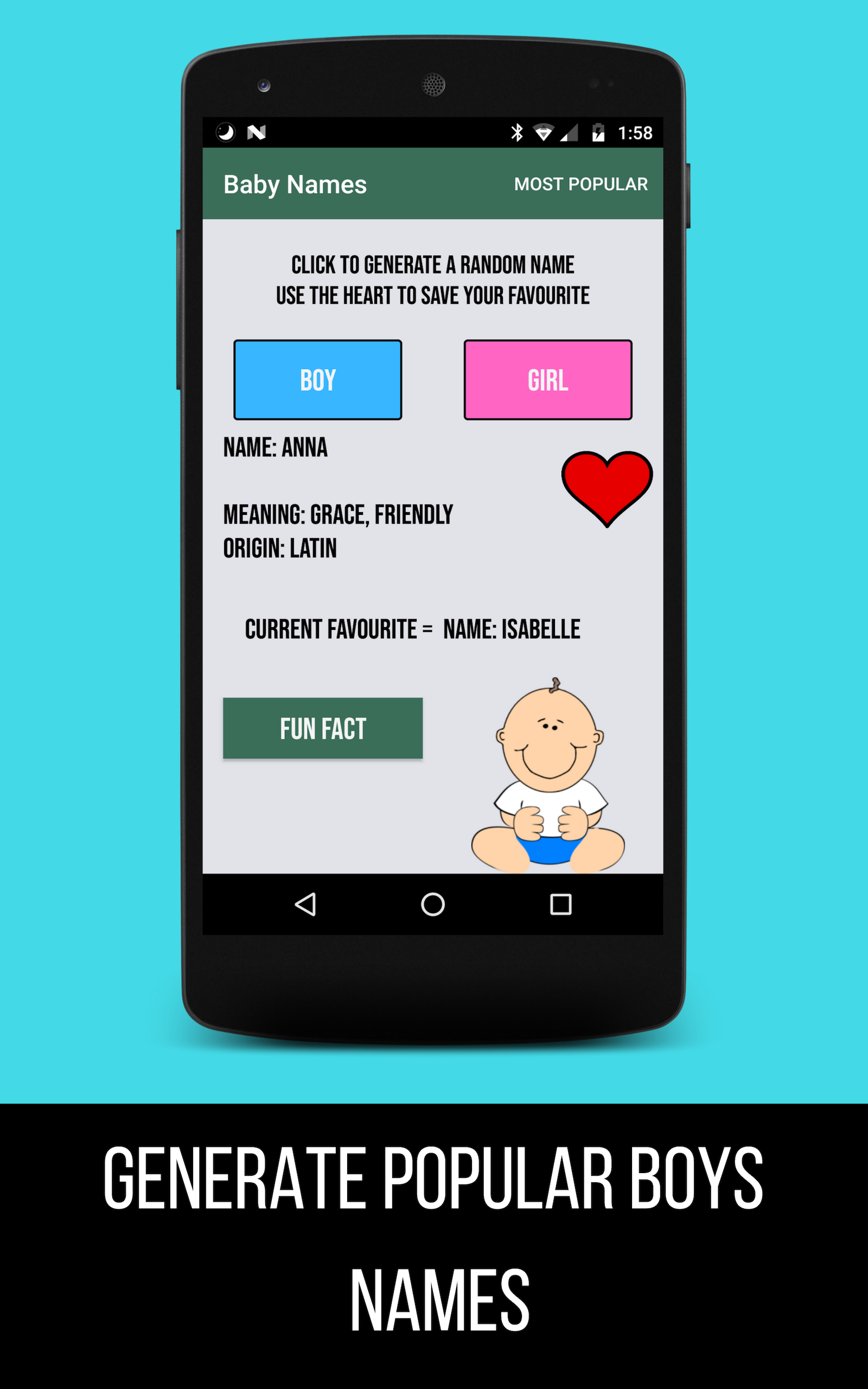 Baby Names GeneratorAmazon.co.ukAppstore for Android