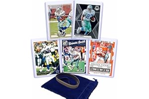 Panini, Bowman, Topps Emmitt Smith Football Cards (5) Assorted Bundle - Dallas Cowboys Trading Card Gift Set