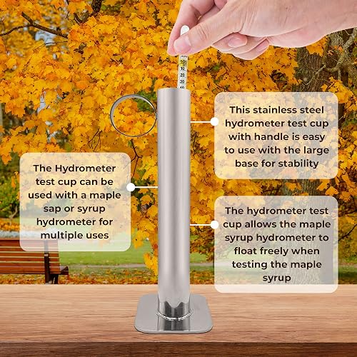 Tap My Trees Stainless Steel Hydrometer Test Cup – For Maple Syrup Testing