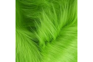 YURDON Faux Fur Fabric Craft Fur for Crafts,Gnomes,Costume,Fursuit,Decoration(10x10 inches,Lime)