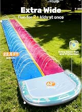 JOYIN 22.5ft Water Slide with 2 Bodyboards Backyard Splash Pool Blue Pink view 2