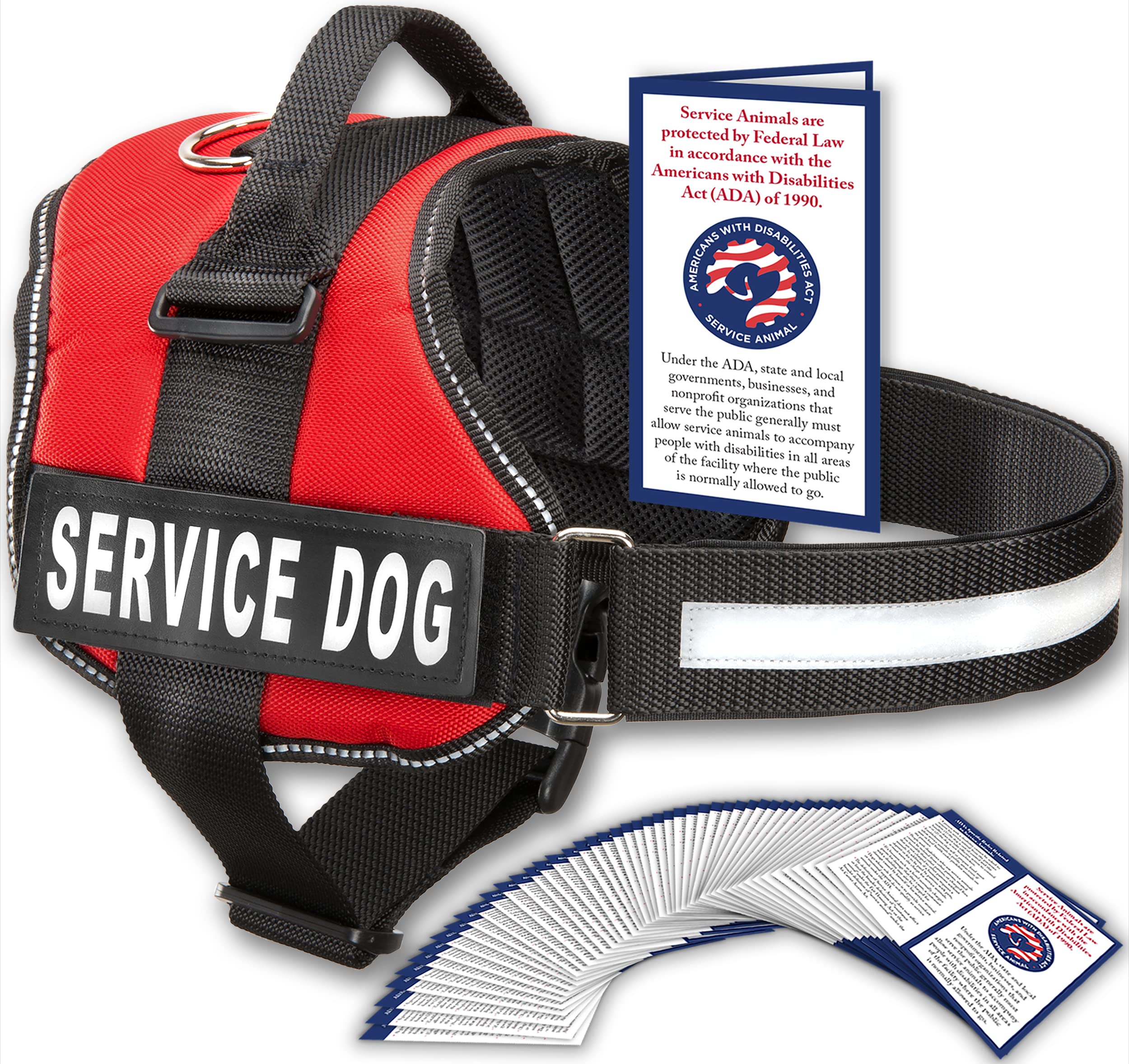 Industrial Puppy Service Dog Vest for Small Dogs โ No Pull Dog Harness in 8 Sizes (XXXS to XXL), Superior No-Fray Reflective Nylon, Adjustable Hook and Loop Straps, Interior Padding, Breathable Mesh โ image 1