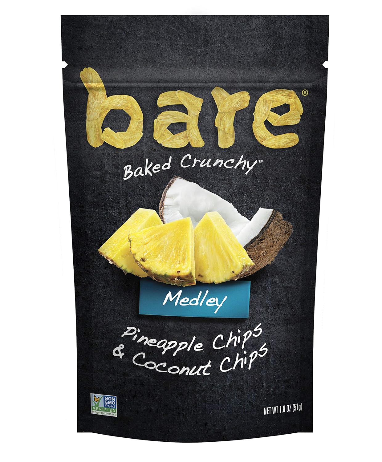 Bare Medleys, Baked Crunchy Pineapple & coconut, Pack of 6