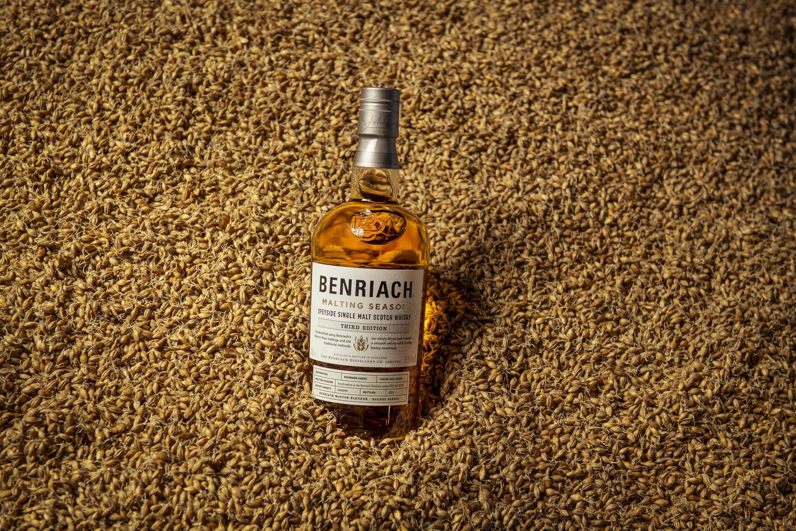 BENRIACH MALTING SEASON - Speyside Single Malt Whisky - Inklusive Geschenkverpackung - Ein Mix aus gebrannten Mandeln, getrocknetem Pfirsich und Vanille - 0.7L/48,7% Vol. 3