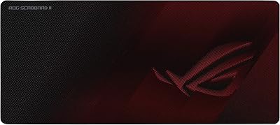 ROG Scabbard II - Tapis de Souris Gamer Grand Format avec revêtement Protecteur(hydrophobe, oléophobe, Anti-poussière), Bords Anti-effilochements Cousus à Plat, Base en Caoutchouc Anti-dérapante