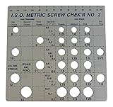 Screw Chek'r Metric Screw Thread Size Gauge No. 2