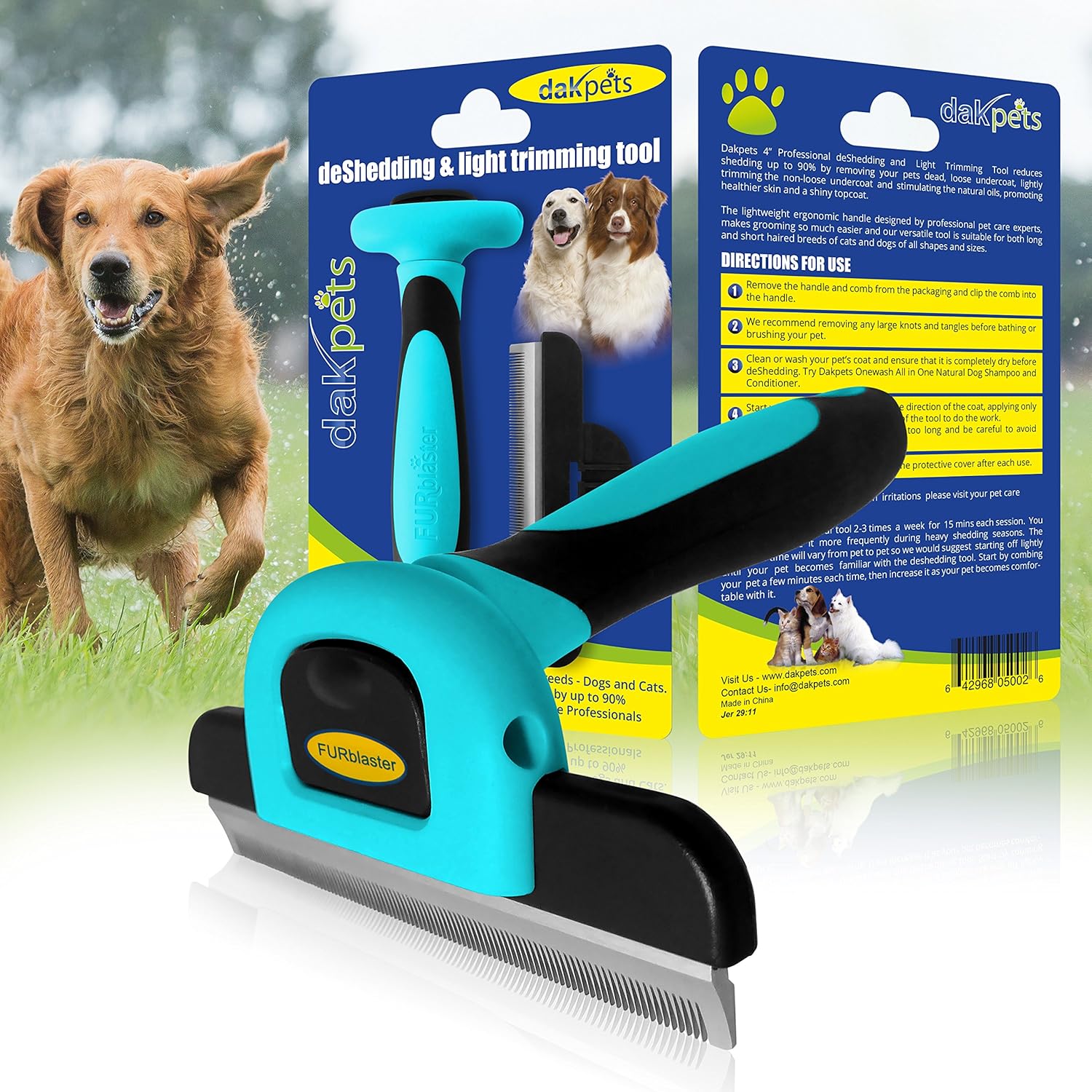 DakPets Deshedding BrushDog Hair Cat Hair Shedding ToolEffective