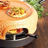 Progress EK4025PAR-R Pizza Maker Terracotta Cover 800W Black Mini Large Pizzas view 3