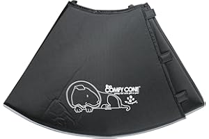 All Four Paws Comfy Cone Pet Cone for Dogs, Cats, XX-Large, Black - Comfortable Soft Dog Cone Collar Alternative for After Su