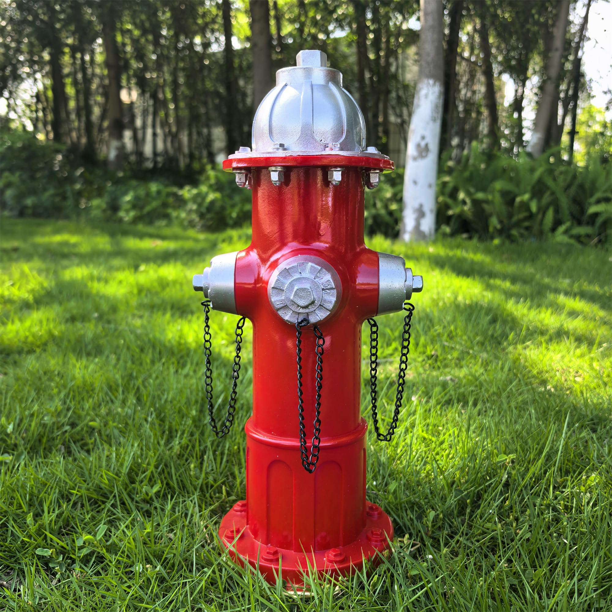 Photo 1 of Ahbuohe Garden Fire Hydrant Outdoor Statue,Sculpture for Dog to Peed on Yard Decor,Fire Hydrant Puppy Pee Training Post Figurine,Funny Decor Statues for Backyard Patio Lawn Porch White
