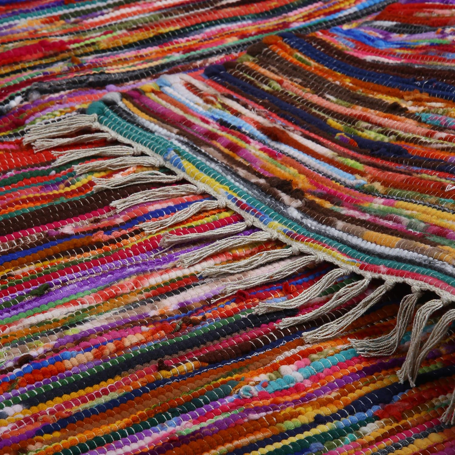 RAJRANG Polar Chindi Area Rug - Image 5