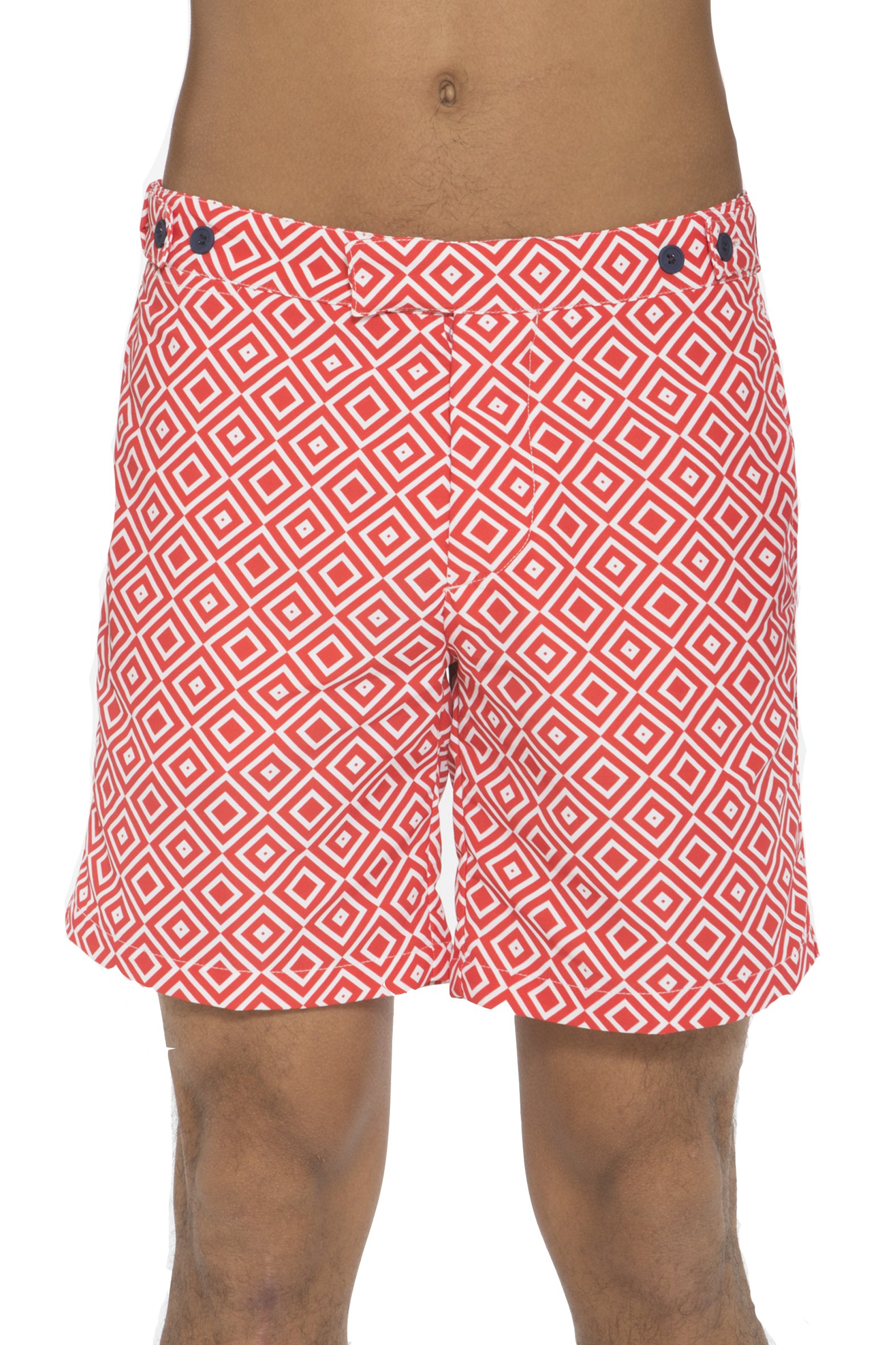 Frescobol Carioca Tailored Shorts Angra Large Red, size 30, Men's