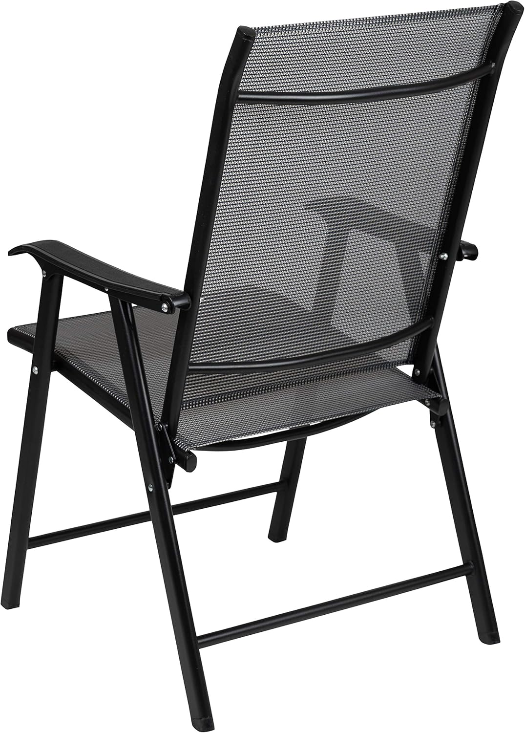 Flash Furniture Black Outdoor Folding Patio Sling Chair (2 Pack) : Garden & Outdoor