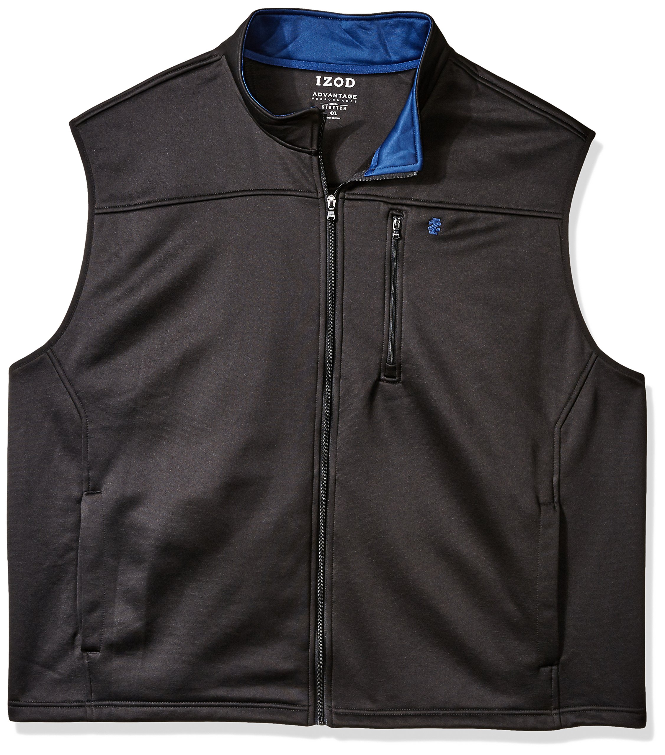 IZOD Men's Big Spectator Solid Fleece Vest, New Black, XLarge Tall