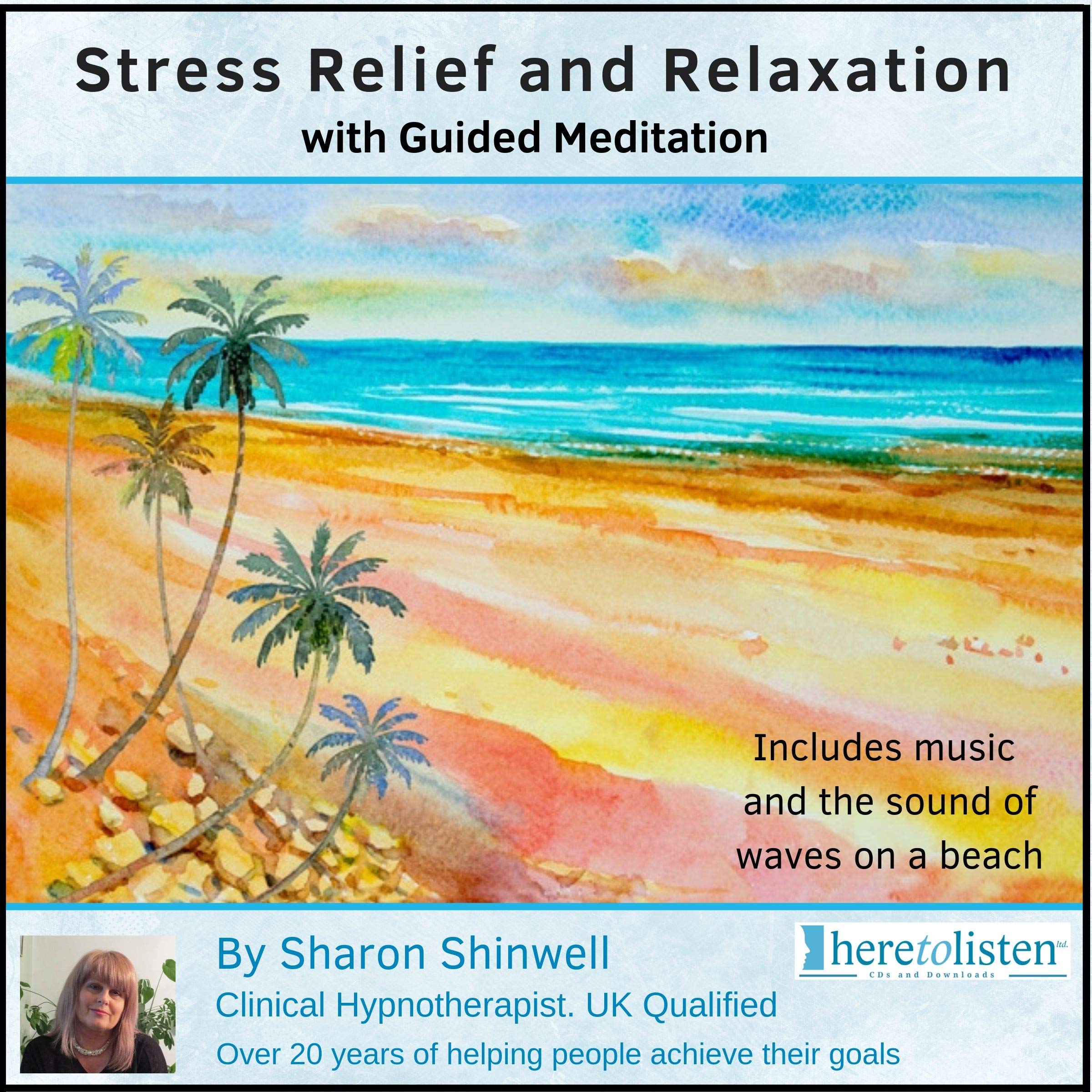 Stress Relief and Relaxation Guided Meditation CD with Nature Sounds & Music.
