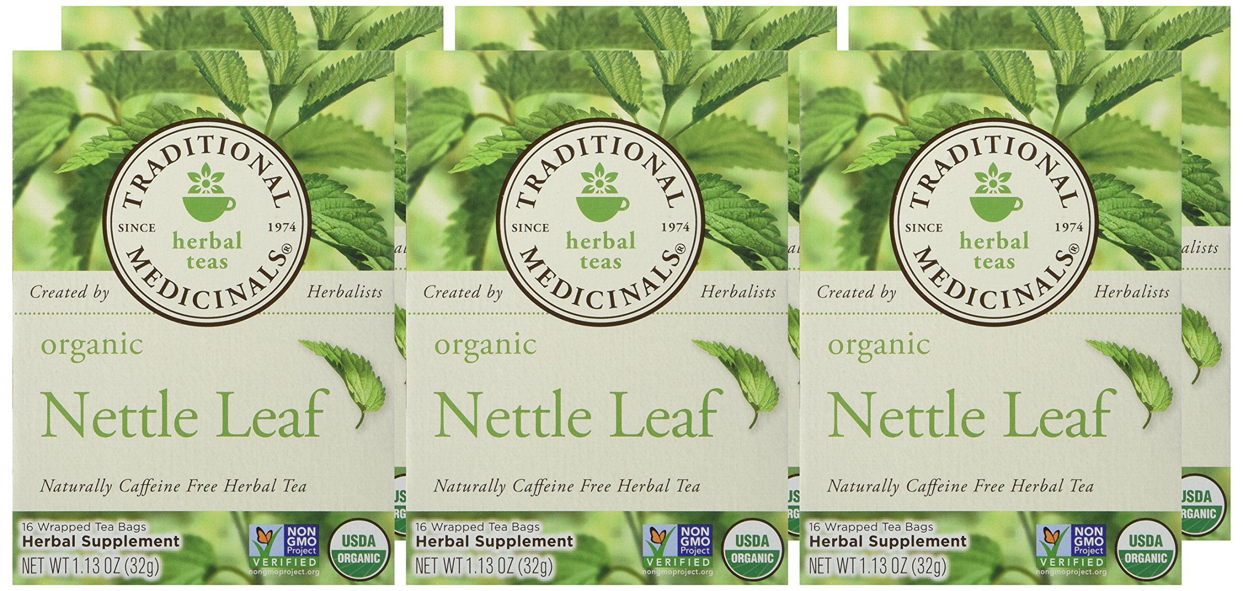 Traditional Medicinals Organic Nettle Herbal Leaf Tea, 16 Tea Bags