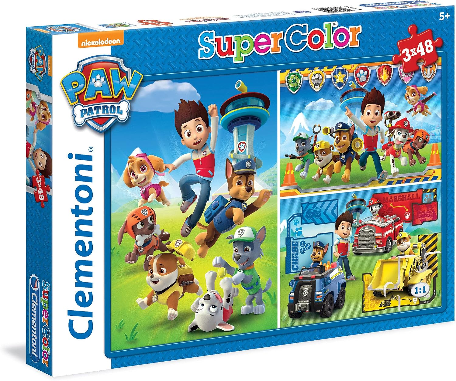 Clementoni 25209 Paw Patrol Supercolor Puzzle for Children-3 x 48 ...