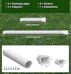 Ogutter Rain Gutter Downspout Extensions, Downspout