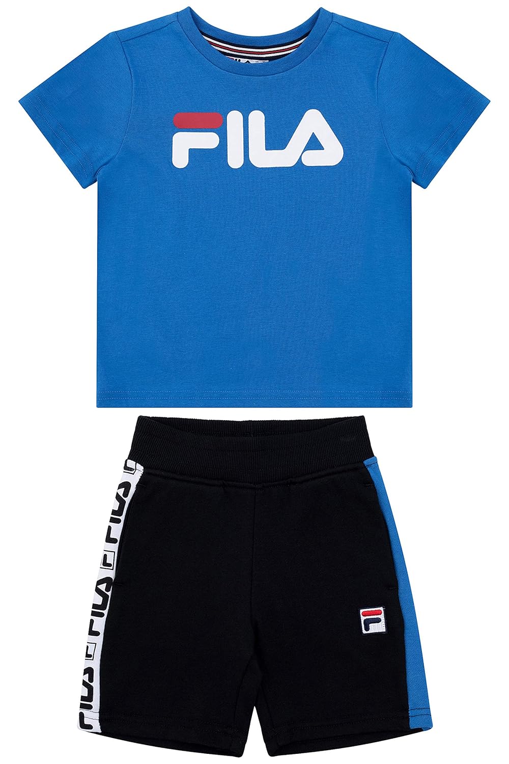 Buy Fila Heritage Boys Two (2) Piece Short Set Kids Clothes (Blue/Black