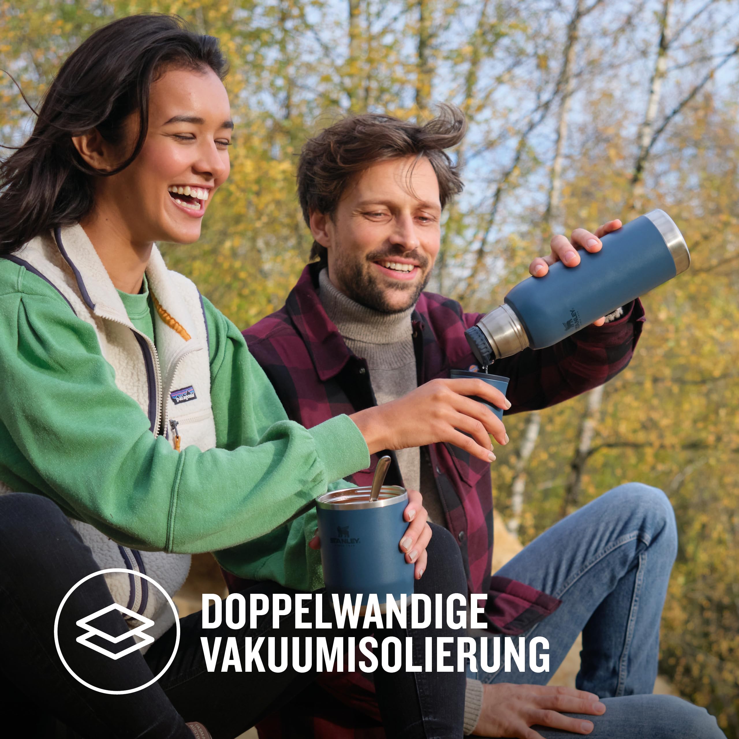 Stanley Adventure To-Go Thermosflasche 0.75L - 20 Stunden Heiß - 25 Stunden Kalt - Auslaufsicher - Isolierter Deckel - Doppelwandige Vakuumisolierung - BPA Frei - Abyss 5