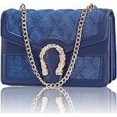 Aiqudou Crossbody Bag and Satchel Purse for Women - Fashion Snake Print Chain Purse Luxury PU Leather HandBag