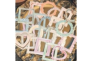 JUNKJWBZ 100 Pcs Vintage Frame Decorative Stickers - Scrapbooking Supplies for Planners, Wedding Albums, Junk Journals & Crafts (Color-1)