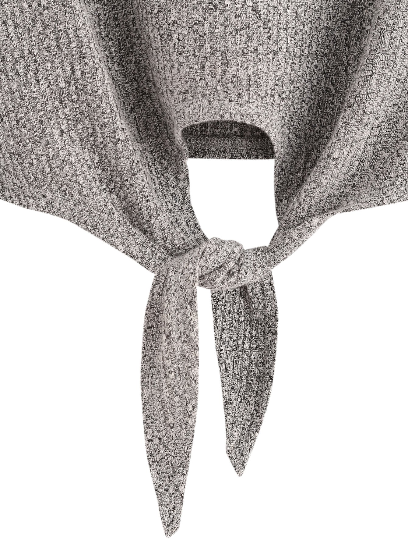 SweatyRocks Crop Top Women Vest Ribbed Tank Top, Grey, Medium