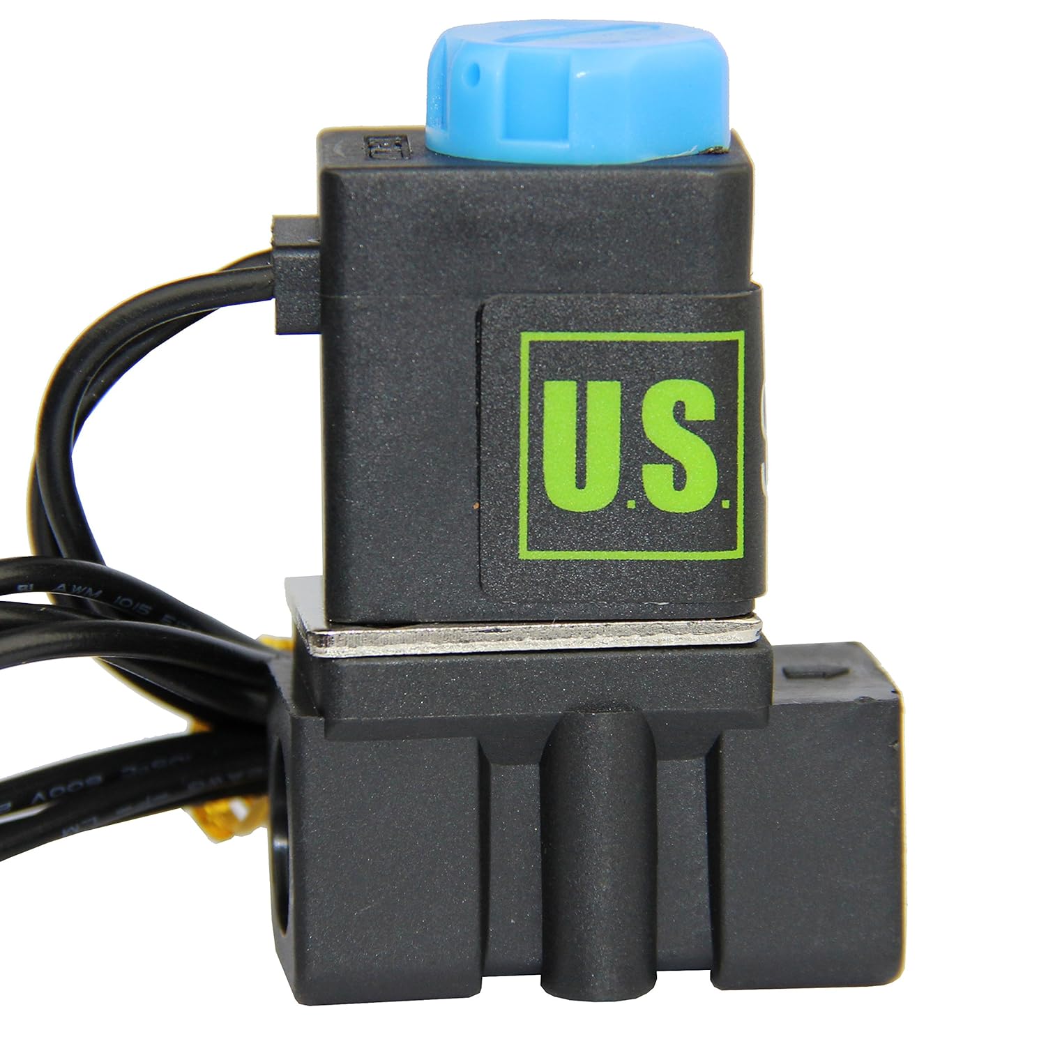 -NEW- Solenoid Valve 1/4" Normally Closed (N.C.) 12VDC Nylon (NEW Improved  Crack-resistant Polymer) Blue Cap by U.S. Solid: Industrial Solenoid Valves:  ...