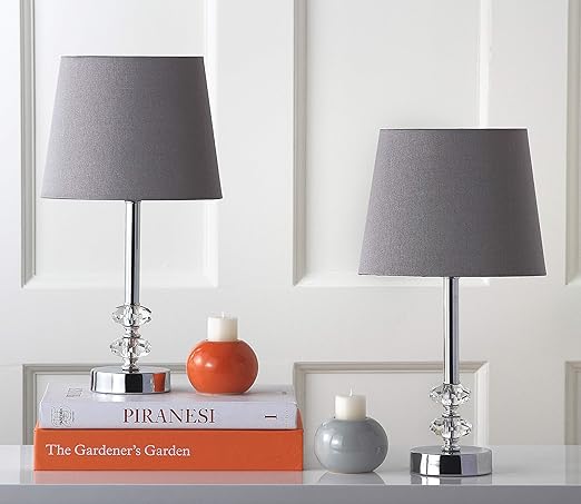 grey crystal table lamp