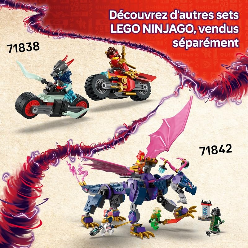 Ninjago Le Robot De Spinjitzu d’Arin - Figurine Articulée Combinable avec Autres Sets - Bébé Dragon Riyu & 2 Minifigurines Ninjas - Cadeau pour Garçon 7 Ans & Fans Soulèvement des Dragons 71839 — photo 7 sur 8