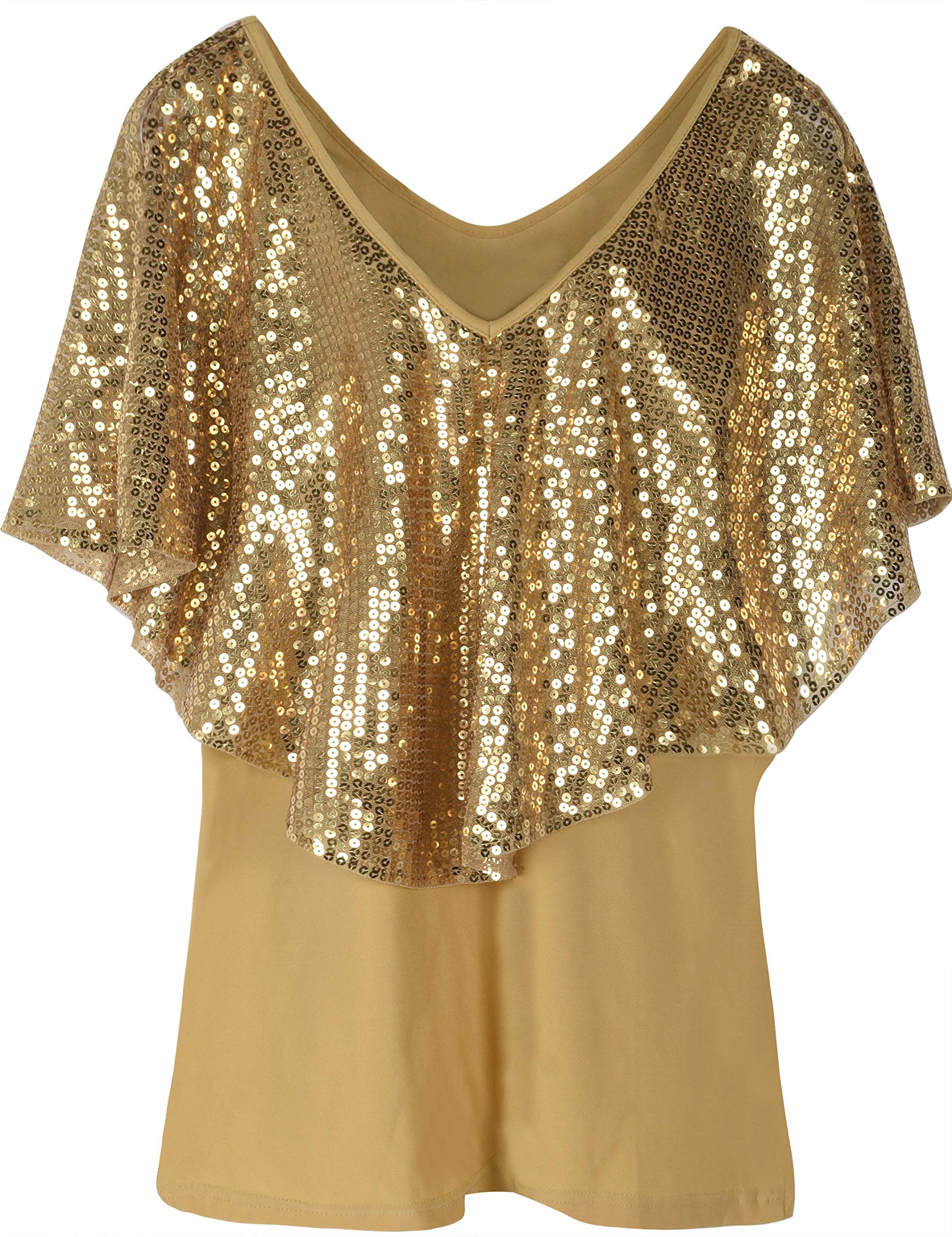 cold shoulder glitter tops