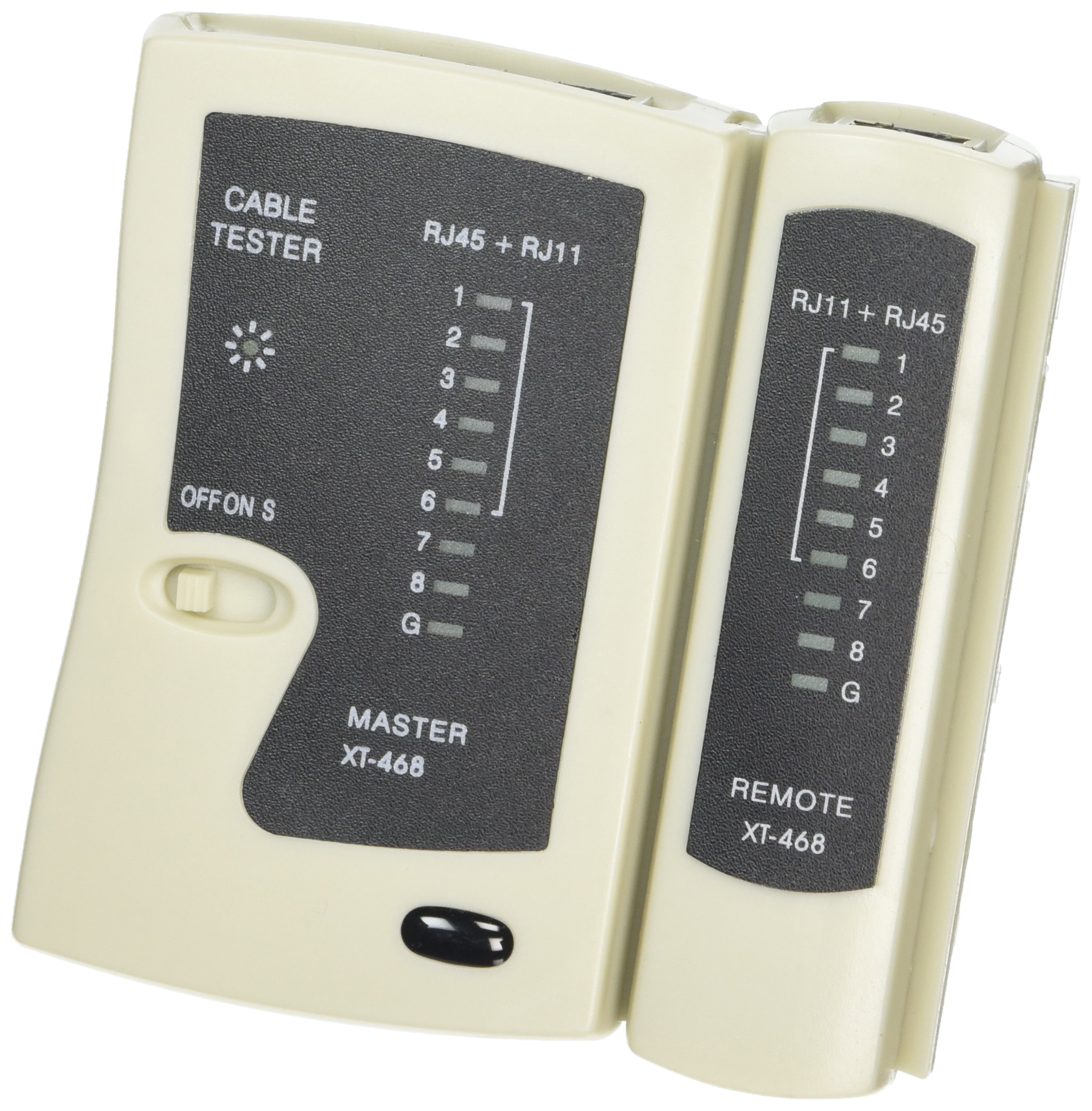 Monacor 29.2070 Network Line Tester for Testing Continuity of Cat. 5/ Cat. 6 and ISDN Network Lines