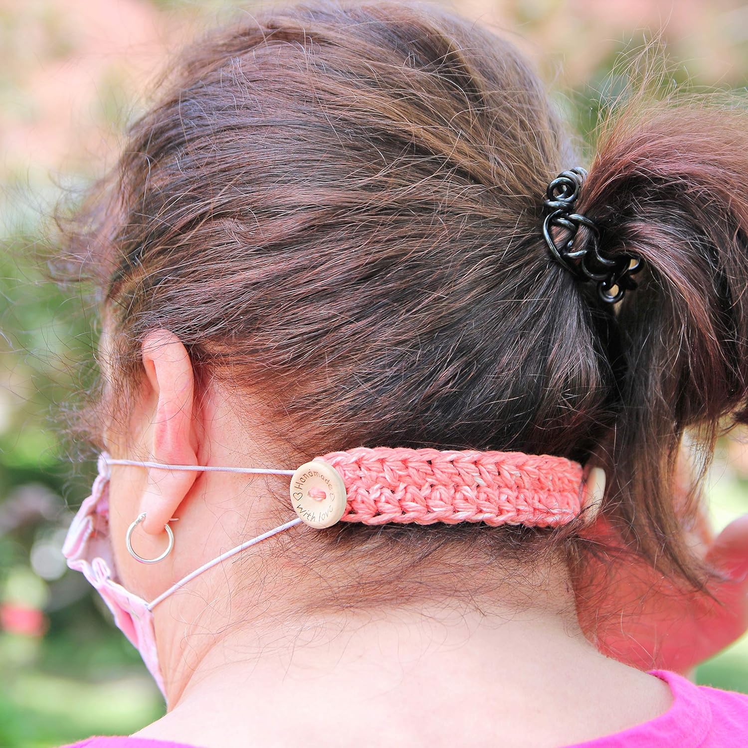 Crochet Ear Saver for Face Mask, Face Mask Ear Loop Connector, Face