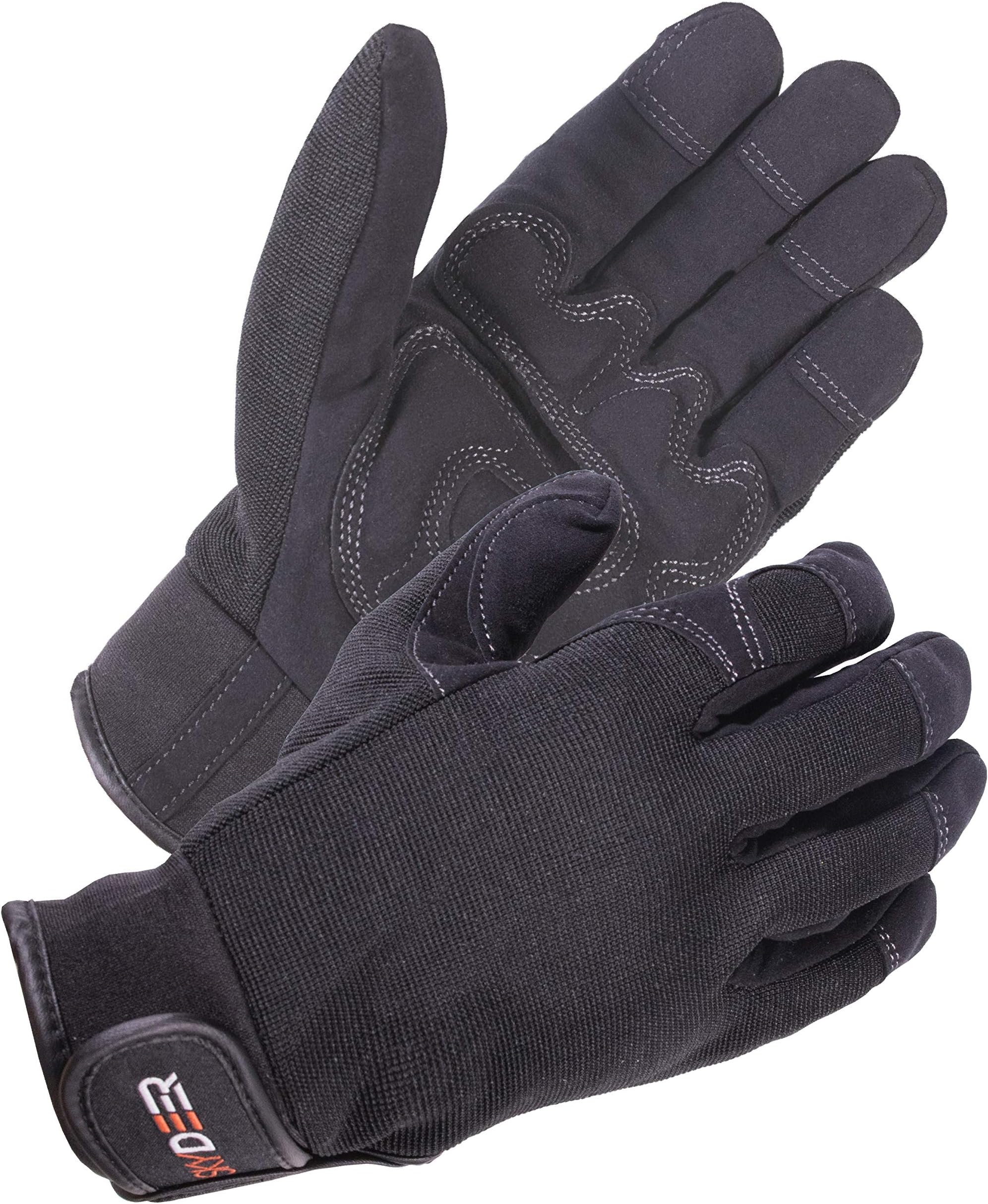 SKYDEER Mens Water Resistant Work Gloves with Hi-Performance WorkPRO Synthetic Leather for Yard Work, Rose Pruning and Daily Work (SD2235/XL)
