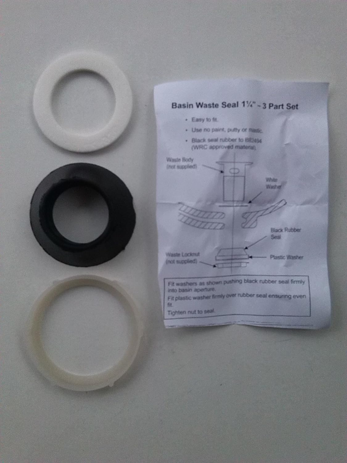 Basin Waste Sealing Kit 11 4 Amazoncouk Diy Tools